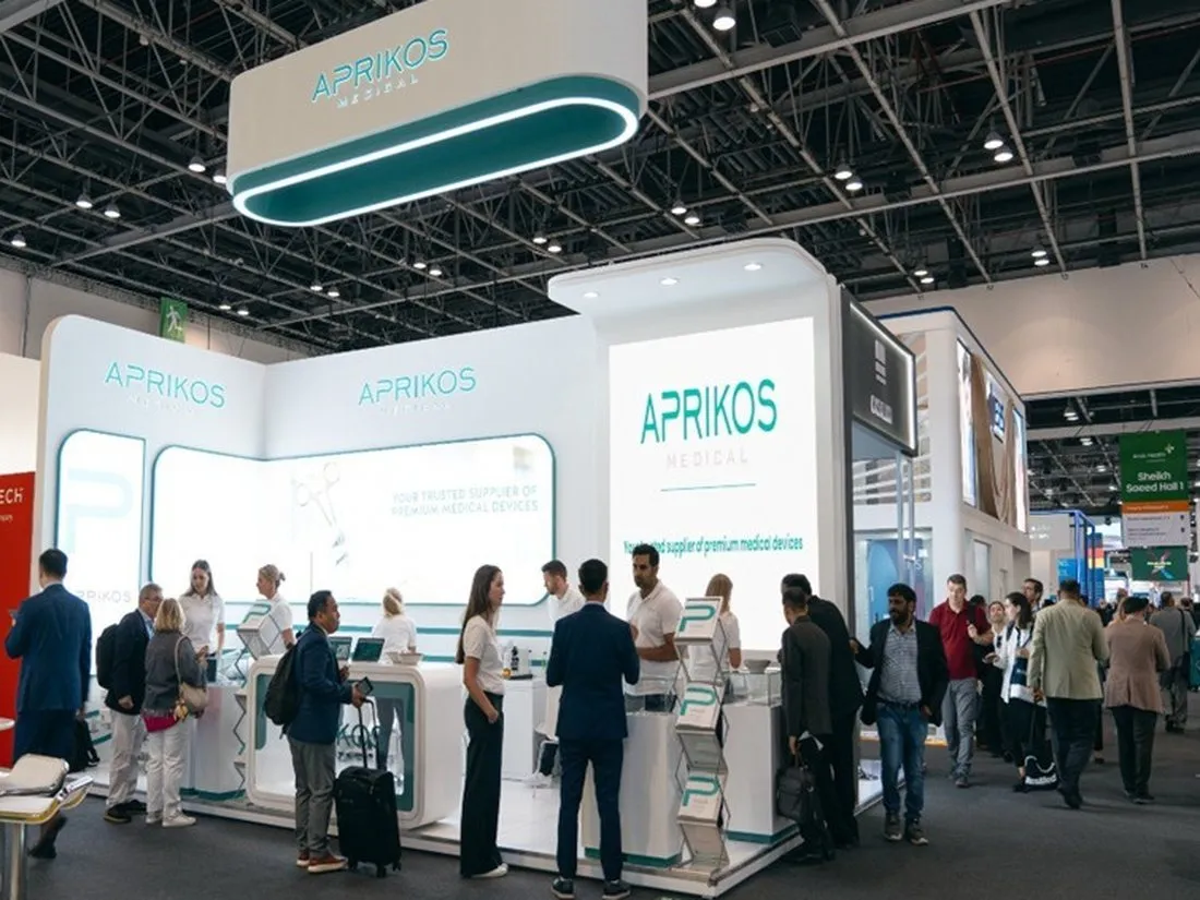 The Aprikos Medical stand at an international trade fair